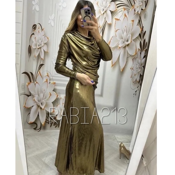 ZARA DRAPED DRESS LIMITED EDITION - Picture 3 of 14